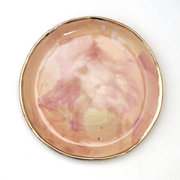 Citi Rustique Plates — Conch Pink + 24K Gold Rim