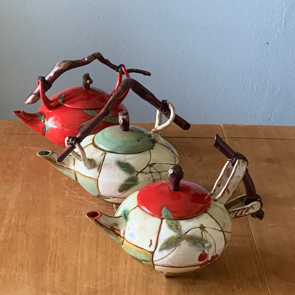 Cherry Teapots + Manzanita Handles